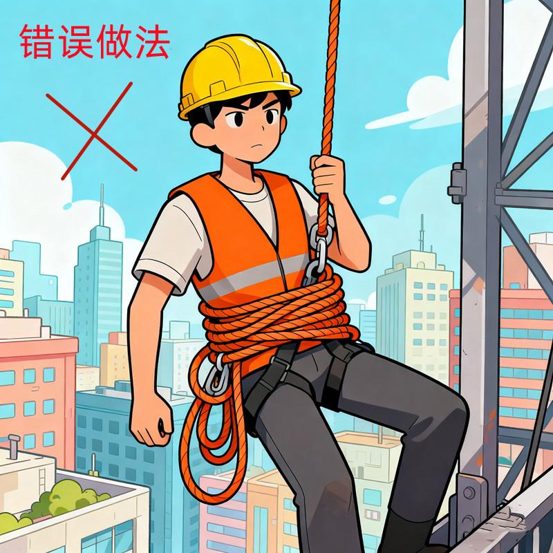 高處作業(yè)時(shí)，為什么不能將吊繩纏繞捆扎在身上